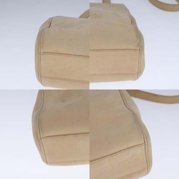 CELINE Shoulder Bag Leather Beige - Picture 10 of 12